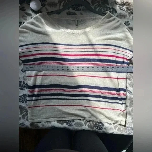 Joie 100% Linen Sweater Size XS- striped - Picture 6 of 7